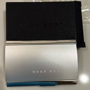 Hugo Boss metal/stainless steel business card holder